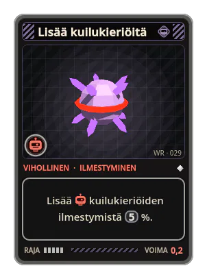 Lisää kuilukieriöitä: Lisää kuilukieriöiden ilmestymistä 5 %.