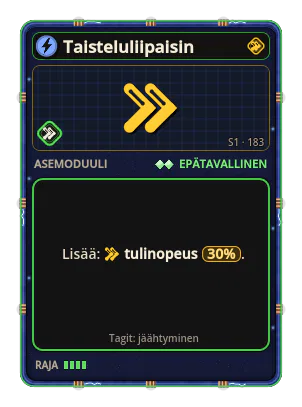 Taisteluliipaisin: Tulinopeus +30%