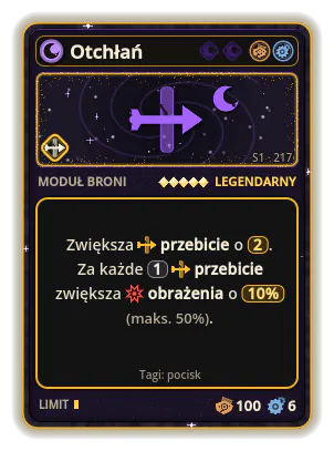 Otchłań: Przebicie ×2 Za każde 1 przebicie zwiększa obrażenia o 10% (maks. 50%).