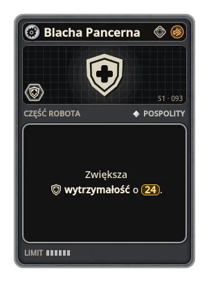 Blacha Pancerna: +24 Wytrzymałość