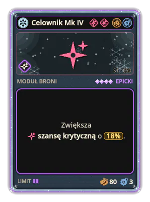 Celownik Mk IV: Szansa krytyczna +18%