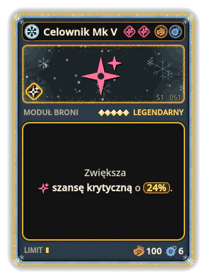 Celownik Mk V: Szansa krytyczna +24%