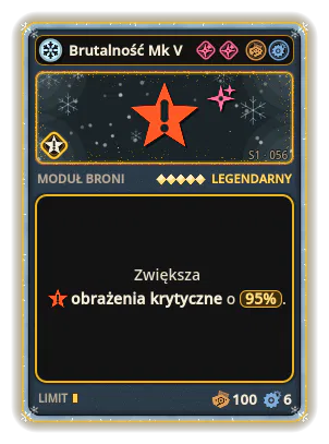 Brutalność Mk V: Obrażenia krytyczne +95%
