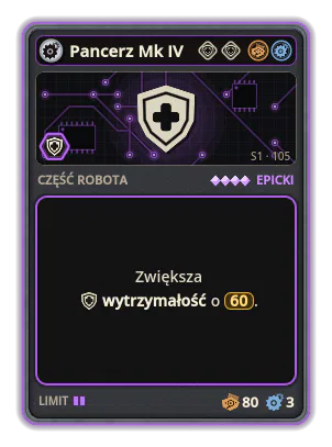 Pancerz Mk IV: +60 Wytrzymałość