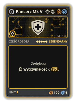 Pancerz Mk V: +80 Wytrzymałość