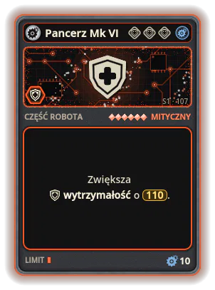 Pancerz Mk VI: +110 Wytrzymałość