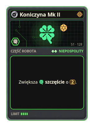 Koniczyna Mk II: +2 Szczęście (rzadsze karty)
