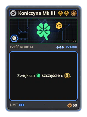 Koniczyna Mk III: +3 Szczęście (rzadsze karty)