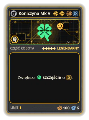 Koniczyna Mk V: +5 Szczęście (rzadsze karty)