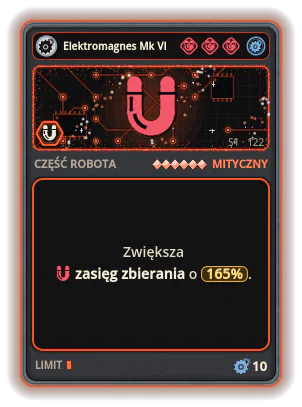 Elektromagnes Mk VI: +165% Zasięg zbierania