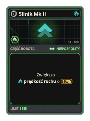 Silnik Mk II: +17% Prędkość ruchu
