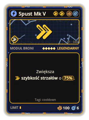 Spust Mk V: Szybkość strzałów +75%