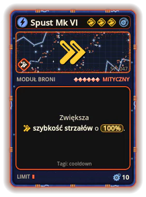 Spust Mk VI: Szybkość strzałów +100%
