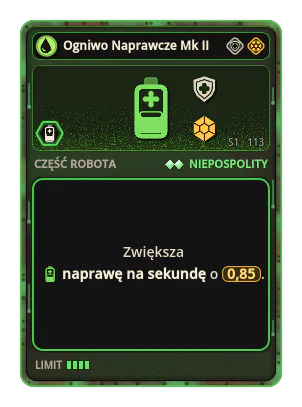 Ogniwo Naprawcze Mk II: +0,85 Naprawa na sekundę