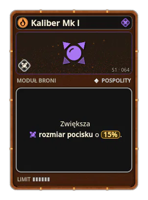 Kaliber Mk I: Rozmiar pocisku +15%