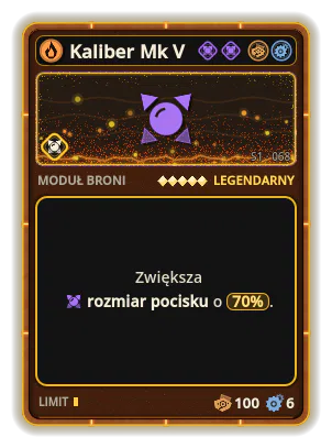 Kaliber Mk V: Rozmiar pocisku +70%