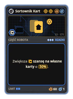 Sortownik Kart: +50% Szansa na własne karty