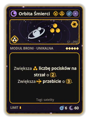 Orbita Śmierci: +2 emisje na odpalenie Przebicie ×3