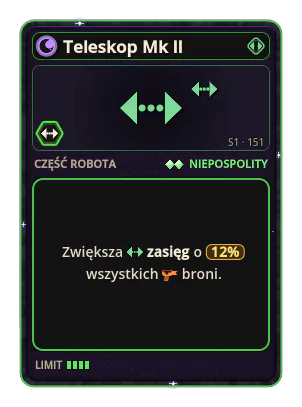 Teleskop Mk II: +12% Zasięg wszystkich broni