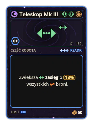 Teleskop Mk III: +18% Zasięg wszystkich broni