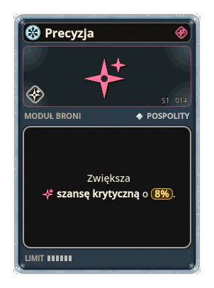 Precyzja: Szansa krytyczna +8%