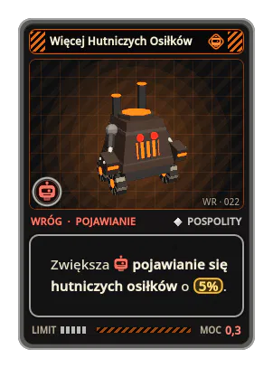 Więcej Hutniczych Osiłków: Zwiększa pojawianie się hutniczych osiłków o 5%.