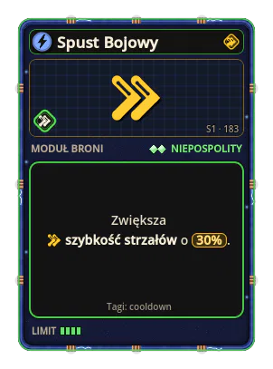 Spust Bojowy: Szybkość strzałów +30%