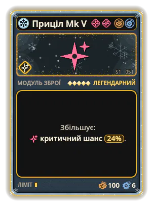 Приціл Mk V: Критичний шанс +24%