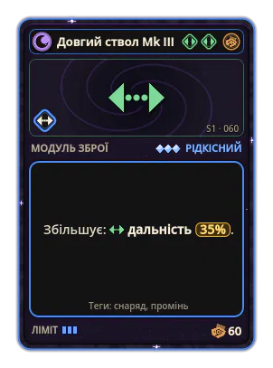 Довгий ствол Mk III: Дальність +35%
