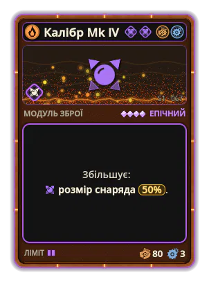Калібр Mk IV: Розмір снаряда +50%