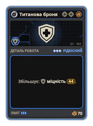 Титанова броня: +44 Міцність