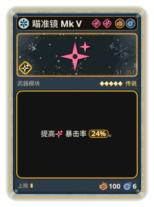 瞄准镜 Mk V: 暴击率 +24%