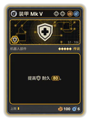 装甲 Mk V: +80 耐久