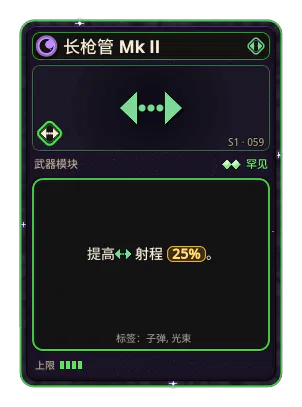 长枪管 Mk II: 射程 +25%