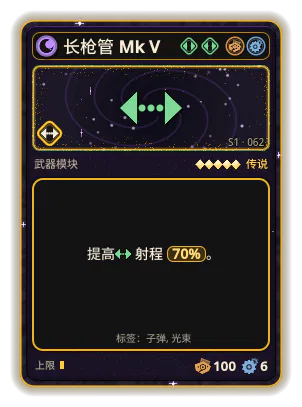 长枪管 Mk V: 射程 +70%