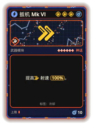 扳机 Mk VI: 射速 +100%