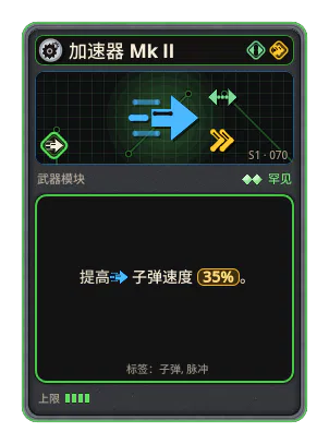 加速器 Mk II: 子弹速度 +35%