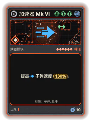 加速器 Mk VI: 子弹速度 +130%
