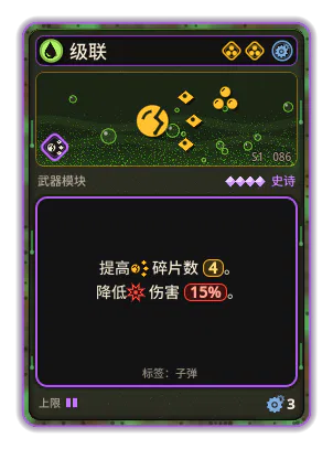 级联: 分裂 ×4 −伤害 −15%