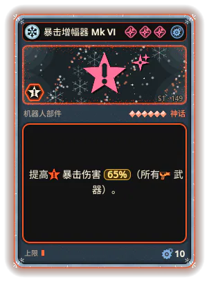 暴击增幅器 Mk VI: +65% 所有武器暴击伤害
