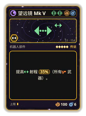 望远镜 Mk V: +35% 所有武器射程