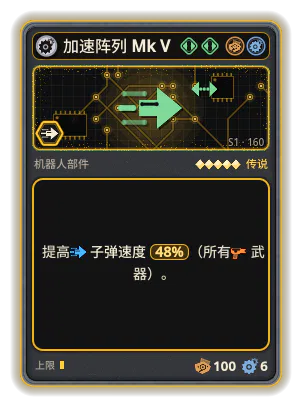 加速阵列 Mk V: +48% 所有武器子弹速度