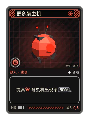更多螨虫机: 提高螨虫机出现率50%。