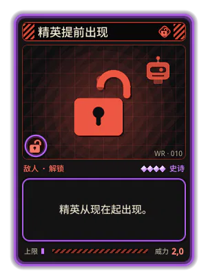 精英提前出现: 精英从现在起出现。